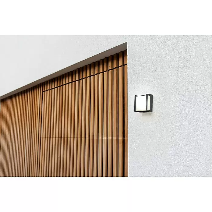 Lutec LED-Außenwandleuchte - 8 W, Anthrazit, IP54 - Stimmungsaufnahme
