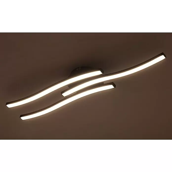 Tween Light LED-Deckenleuchte Onda - 18 W, L x B x H: 56,5 x 12 x 6,3 cm, Schwarz, Warmweiß - Stimmungsaufnahme