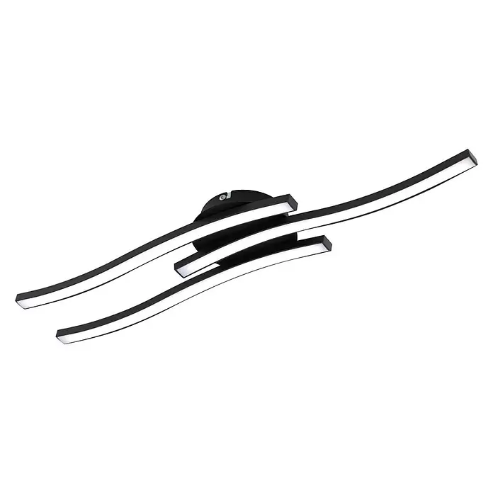 Tween Light LED-Deckenleuchte Onda - 18 W, L x B x H: 56,5 x 12 x 6,3 cm, Schwarz, Warmweiß - Ansicht von unten