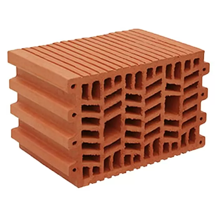 BHS Zaragoza Ladrillo Termobrick - 14 x 30 cm, Rojo - Vista angular