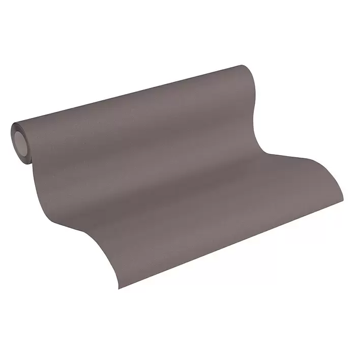 AS Creation Vliestapete - Braun, Uni, 10,05 x 0,53 m - Diagonale Ansicht