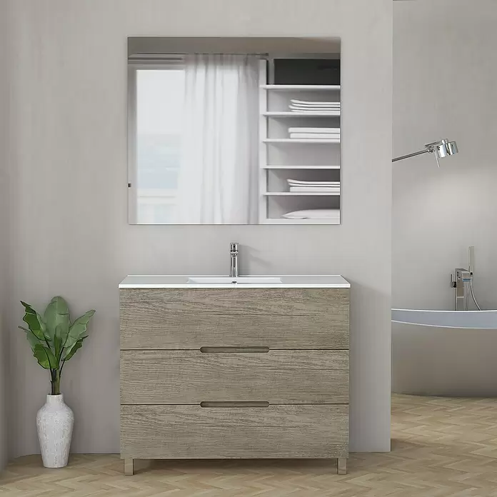 Mueble de lavabo Lanza - L x An x Al: 38,6 x 90 x 83,3 cm, Nebraska - Foto ambiente