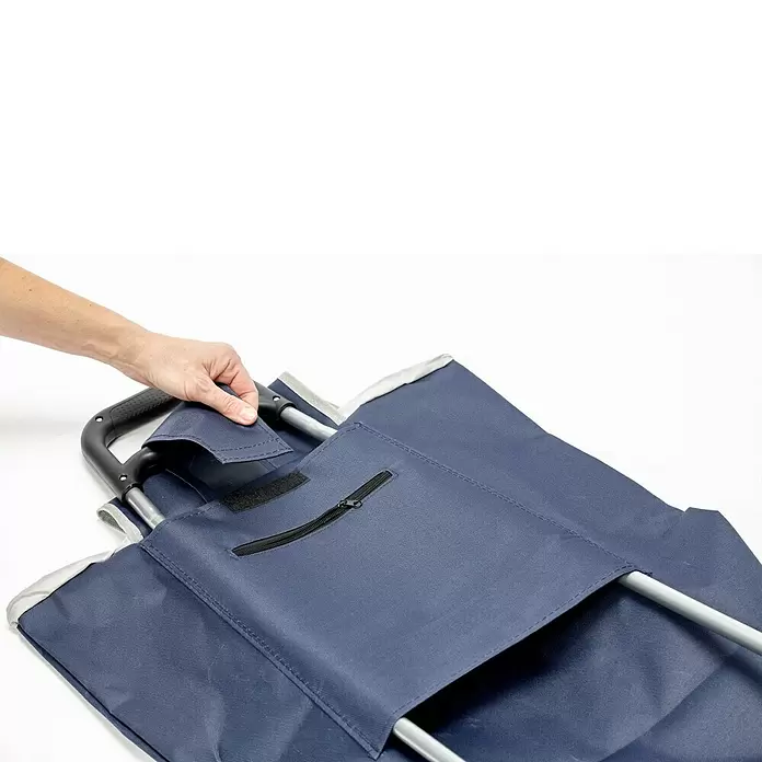 Einkaufstrolley - Dunkelblau/Grau/Taupe, Traglast: 20 kg - Detailaufnahme