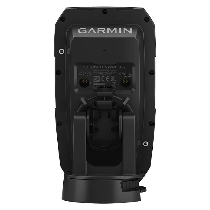 Garmin Fishfinder Striker Vivid 4cv - Geber: GT20 Geber, Bildschirmtyp: WVGA-Farbdisplay - Rückansicht