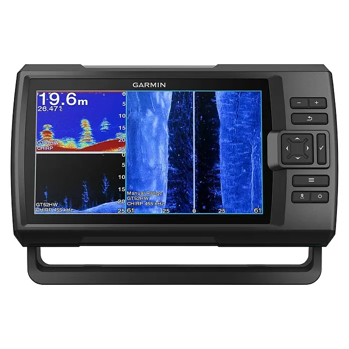 Garmin Fishfinder Striker Vivid 9sv - Geber: GT52 Geber, Bildschirmtyp: WVGA-Farbdisplay - Vorderansicht