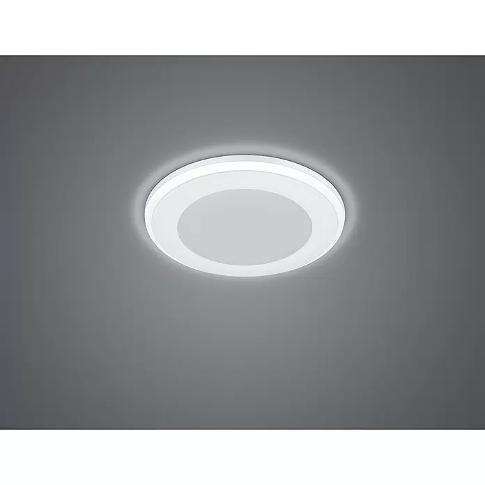 Trio Leuchten LED-Einbauleuchte rund Aura - 5 W, Ø x H: 82 mm x 4 cm, Weiß - Stimmungsaufnahme