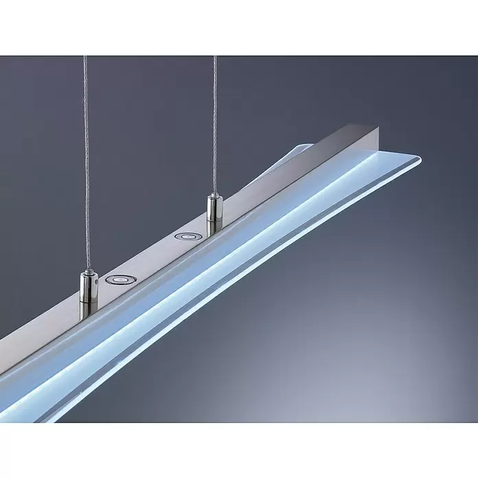 Reality Leuchten LED-Pendelleuchte Smash - 18 W, L x B x H: 12 x 100 x 150 cm, Nickel - Detailaufnahme