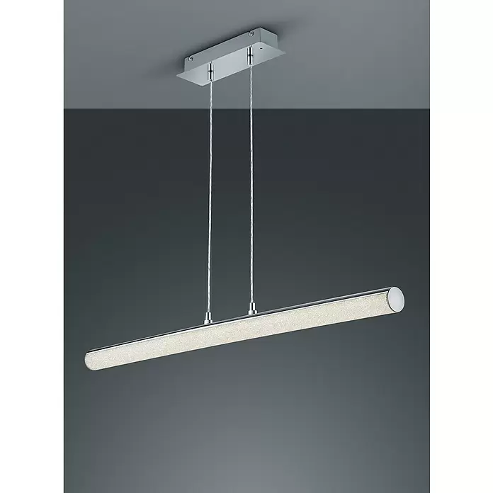 Reality Leuchten LED-Pendelleuchte Leia - 10 W, L x B x H: 9 x 100 x 150 cm, Chrom - Stimmungsaufnahme
