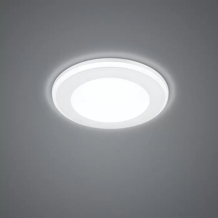 Trio Leuchten LED-Einbauleuchte rund Aura - 5 W, Ø x H: 82 mm x 4 cm, Weiß - Stimmungsaufnahme