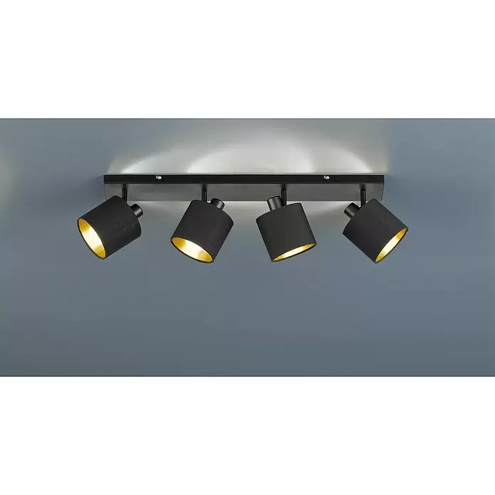Reality Leuchten Tommy Deckenstrahler - 28 W, L x B x H: 17,6 x 70 x 19 cm, Schwarz, E14, 4 Stk. - Stimmungsaufnahme