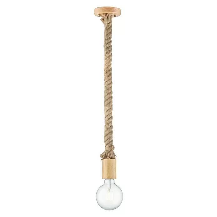 Home Sweet Home Lampenpendel Leonardo - Beige, E27, Naturmaterialien - Vorderansicht