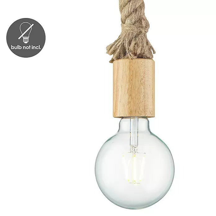Home Sweet Home Lampenpendel Leonardo - Beige, E27, Naturmaterialien - Detailaufnahme