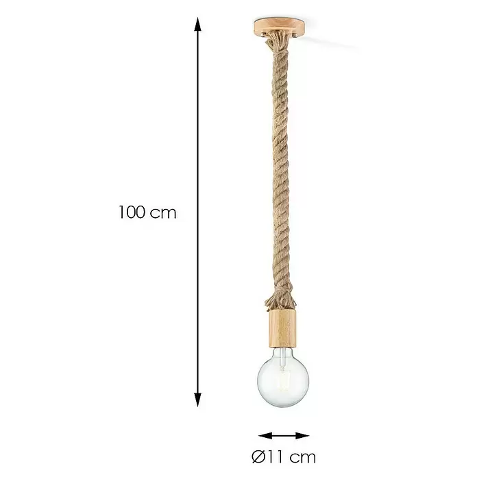 Home Sweet Home Lampenpendel Leonardo - Beige, E27, Naturmaterialien - Skizze