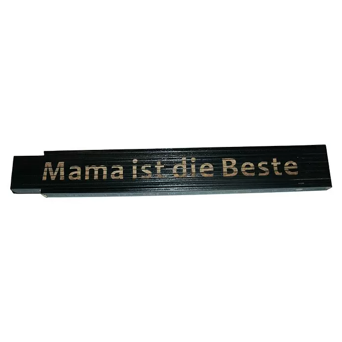 Zollstock - Aufdruck: Mama ist die Beste, 2 m - Diagonale Ansicht