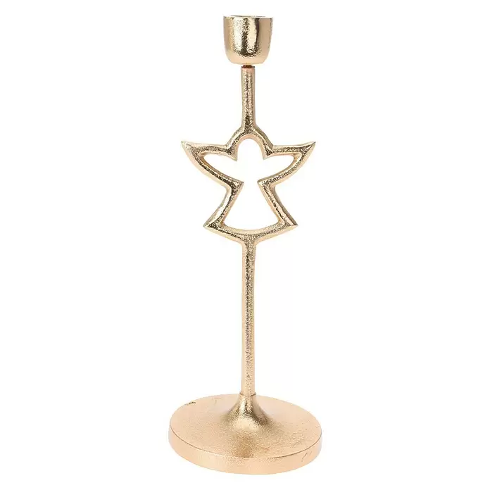 Kaarsenstandaard - 18 cm, Goud - Vooraanzicht
