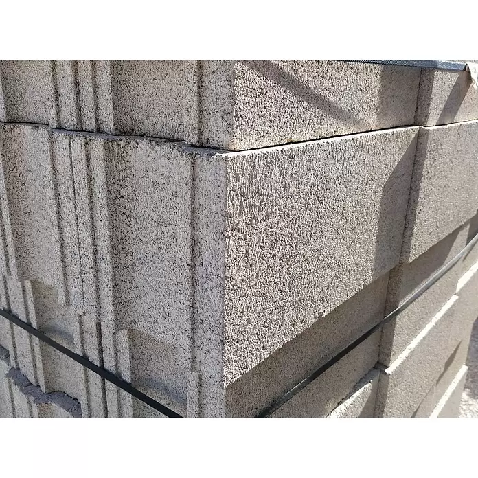 BHS Cataluña Bloque de hormigón poroso liso - 50 x 20 x 20 cm, Gris, Hormigón - Foto ambiente