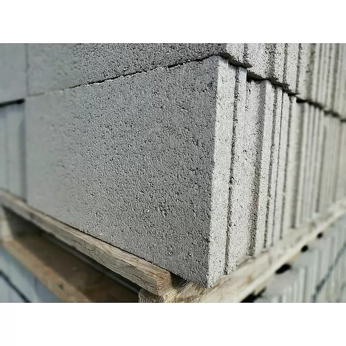 BHS Cataluña Bloque de hormigón poroso liso - 50 x 15 x 20 cm, Gris, Hormigón - Foto ambiente