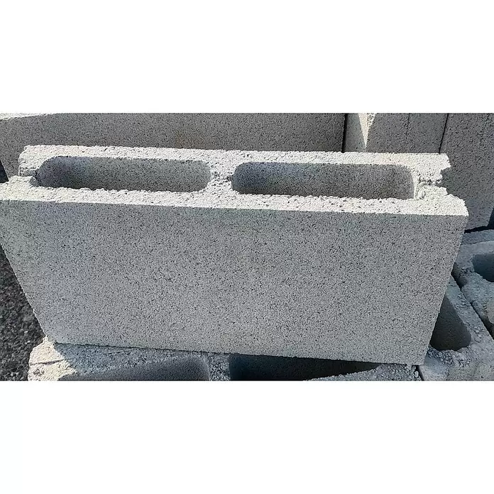 BHS Cataluña Bloque de hormigón poroso liso - 40 x 10 x 20 cm, Gris, Hormigón - Foto ambiente