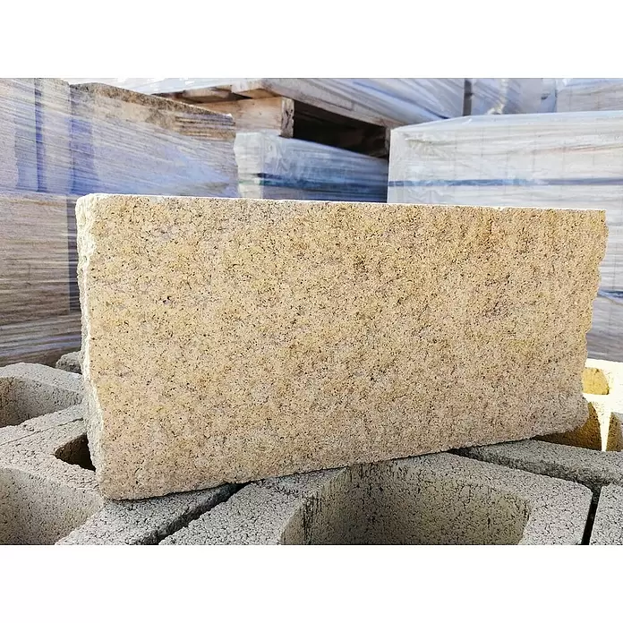 BHS Cataluña Bloque de hormigón poroso caravista Split - 40 x 20 x 20 cm, Crema, Hormigón - Foto ambiente