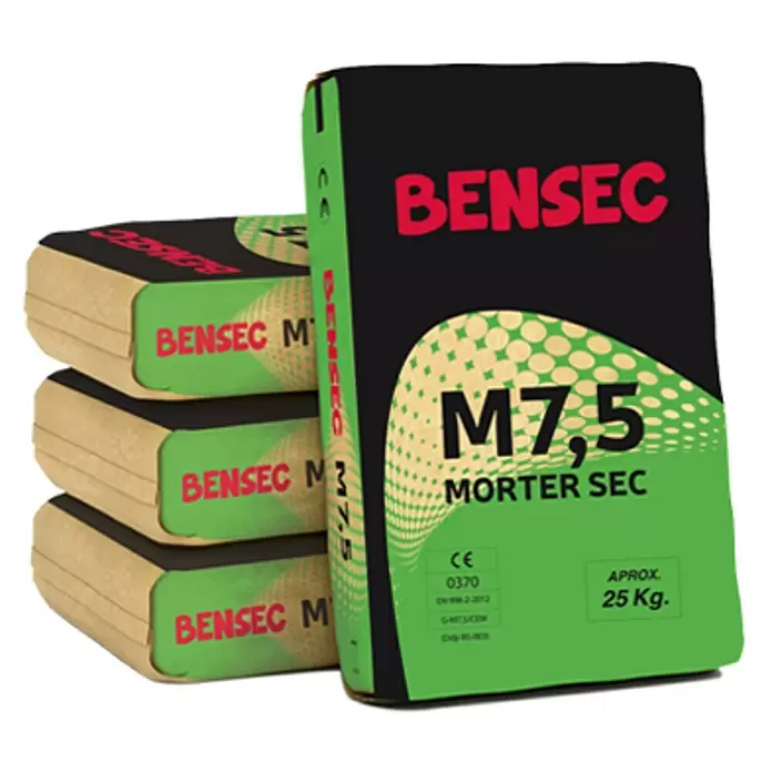 BHS Cataluña Mortero de cemento M-7,5 - 40 x 25 kg, Gris - Vista angular