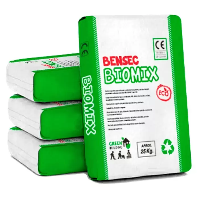 BHS Cataluña Mortero para fachada Bio Mix Revoco - 25 kg, Blanco - Vista angular
