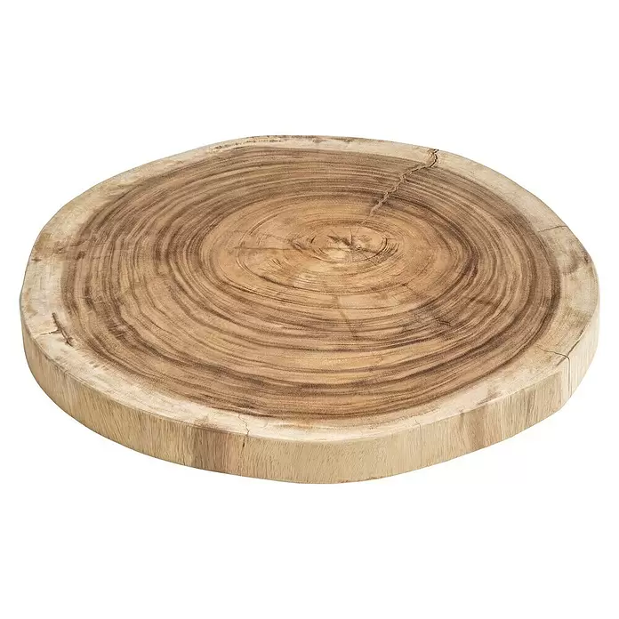 Baumscheibe - Suar, Unbehandelt, Durchmesser: 45 cm - 60 cm - Diagonale Ansicht
