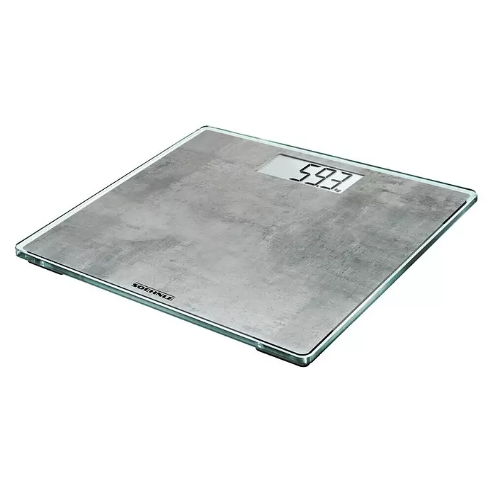 Báscula digital Style Sense Compact 300 - Digital, Carga soportada: 180 kg, Gris hormigón - Vista angular