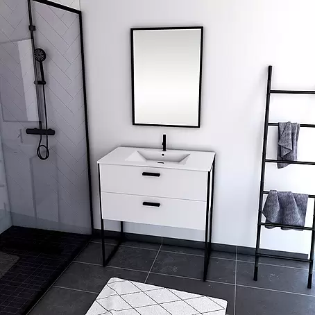 Conjunto de mueble de baño Edge Blanc