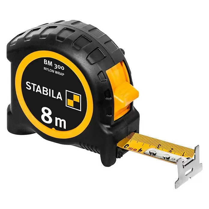 Stabila Taschenbandmaß BM 300 - 8 m - Diagonale Ansicht