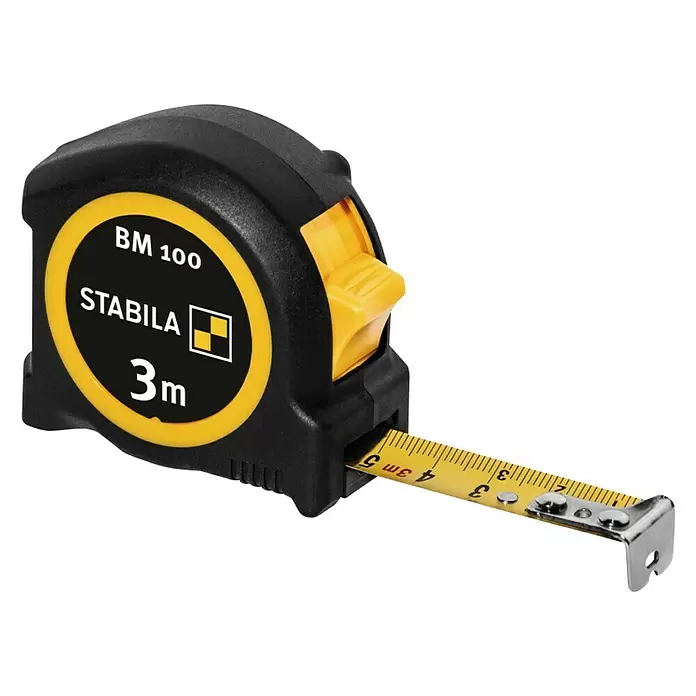 Stabila Taschenbandmaß BM 100 - 3 m - Diagonale Ansicht