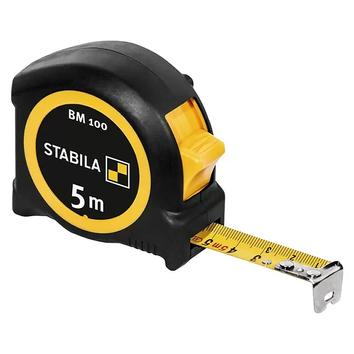Stabila Taschenbandmaß BM 100 - 5 m - Diagonale Ansicht