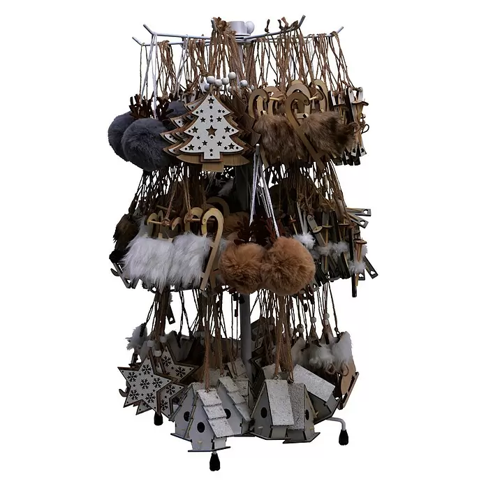 Adornos del árbol de Navidad Madera - Colores surtidos, Madera, 1 ud. - Vista frontal