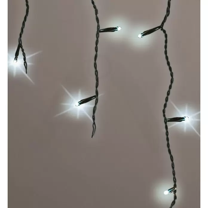 Guirnalda luminosa LED Cortina - Para interior, 7,5 m, 175 luces, Color de luz: Blanco frío - Primer plano