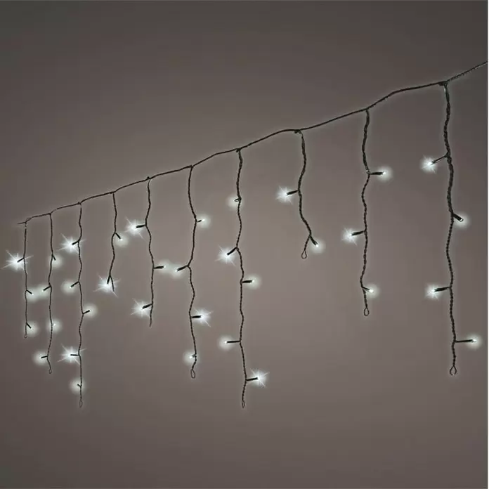 Guirnalda luminosa LED Cortina - Para interior, 7,5 m, 175 luces, Color de luz: Blanco frío - Foto ambiente