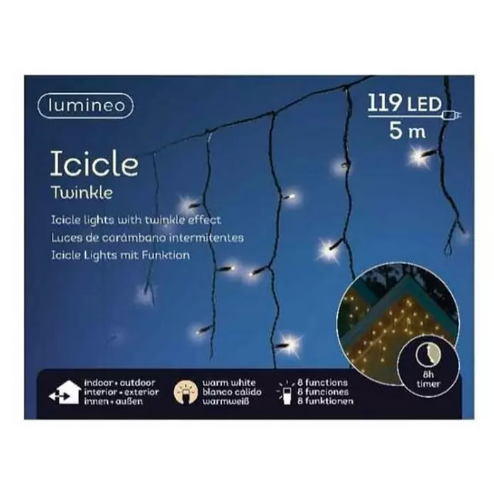 Guirnalda luminosa LED Ext - Para exterior, 5 m, 119 luces, Color de luz: Blanco cálido - Embalaje del producto