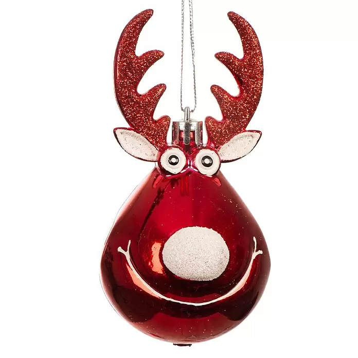 Bolas de Navidad mini - Altura: 60 cm, Rojo - Vista frontal