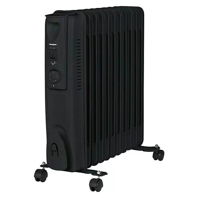 Voltomat HEATING Radiador de aceite - Negro, 2.500 W, Número de elementos: 11 ud. - Vista angular