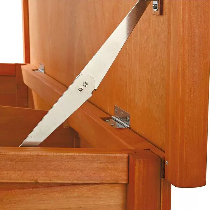 Kleintierstall - L x B x H: 116 x 65 x 111 cm, Ausstattung: Freigehege, Braun - Detailaufnahme