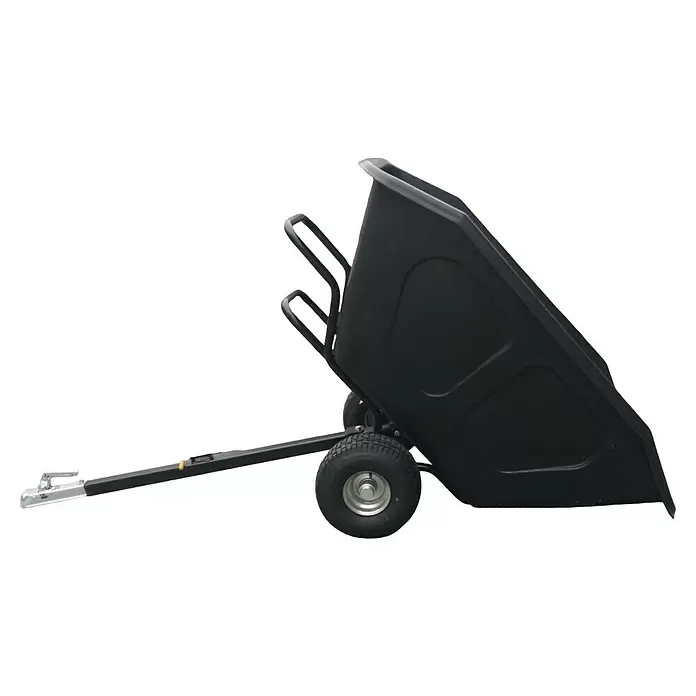 Rasentraktor-Anhänger Gardenline - L x B x H: 180 x 84 x 95 cm, Fassungsvermögen: 500 l, Schwarz - Linke Seitenansicht