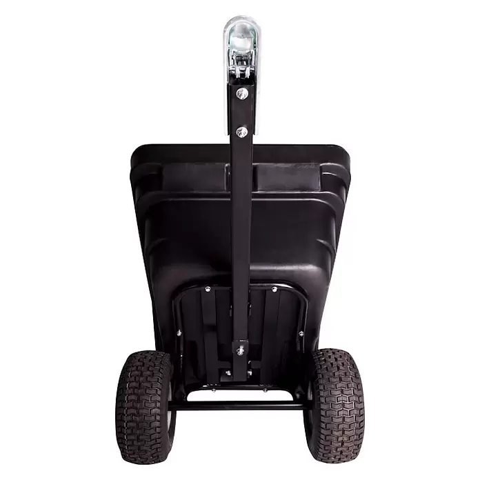 Rasentraktor-Anhänger Gardenline - L x B x H: 167 x 77 x 91 cm, Fassungsvermögen: 300 l, Schwarz - Rückansicht