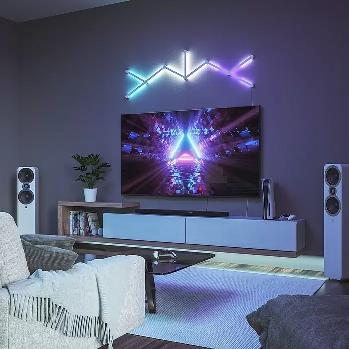 Nanoleaf LED-Lichtleiste Lines Erweiterung 3er - 2 W, Weiß, Länge: 27,85 cm, RGBW - Anwendungsbeispiel