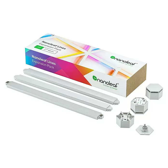 Nanoleaf LED-Lichtleiste Lines Erweiterung 3er - 2 W, Weiß, Länge: 27,85 cm, RGBW - Diagonale Ansicht