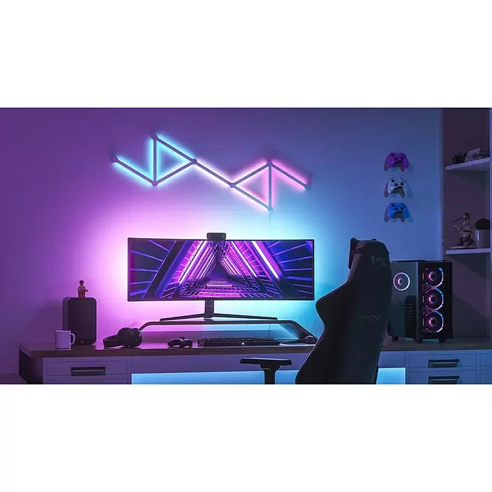 Nanoleaf LED-Lichtleiste Lines Erweiterung 3er - 2 W, Weiß, Länge: 27,85 cm, RGBW - Anwendungsbeispiel