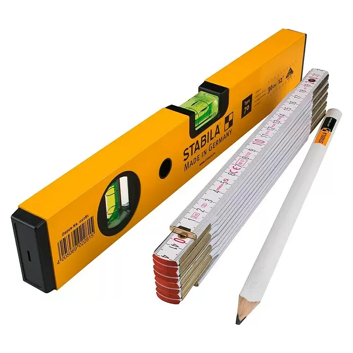 Stabila Wasserwaagen-Set - 3 -tlg., Länge: 30 cm - Diagonale Ansicht