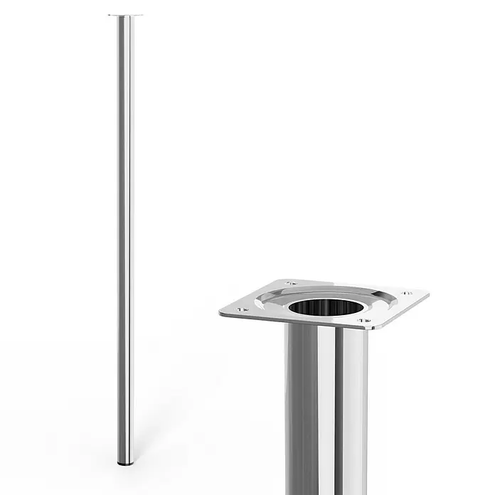 Möbelfuß - Ø x L: 30 x 800 mm, Chrom - Detailaufnahme