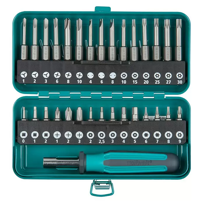 Wolfcraft Bit készlet Safety 31 - 31 részes - Felülnézet