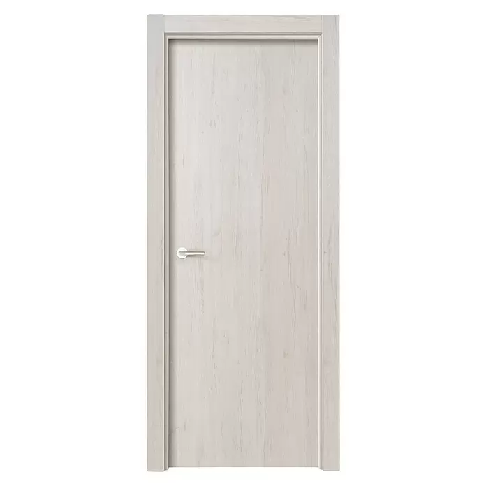 Solid Elements Puerta interior vinílica Quebec - 62,5 x 203 cm, Derecha, Blanco gris, Alveolar, Ciega - Vista frontal