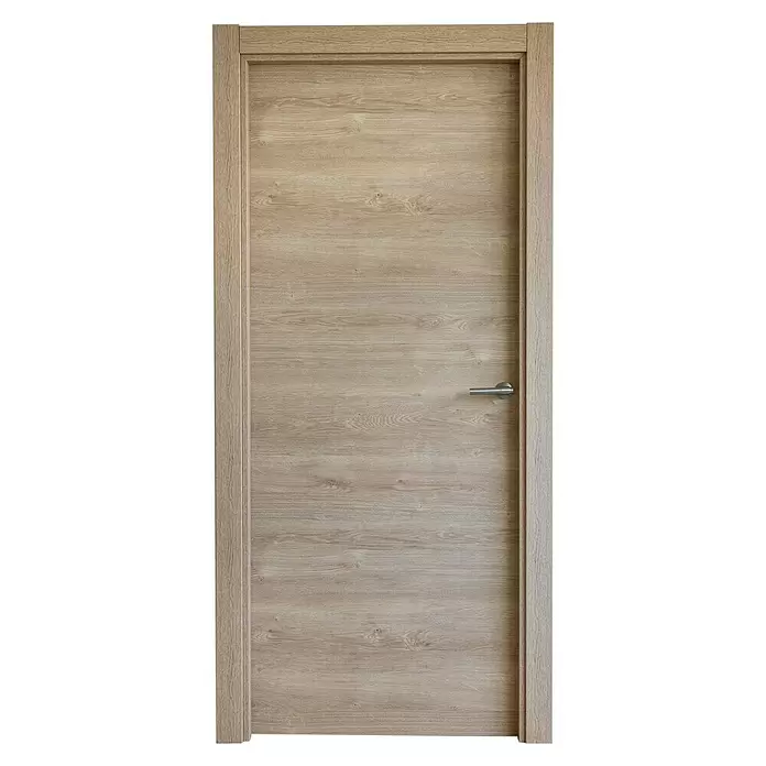 Puerta interior Nagano 110 - 82,5 x 203 cm, Izquierda, Roble claro, Roble, Macizo - Vista frontal