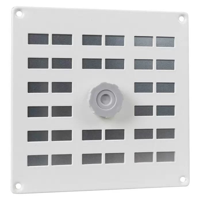 Nedco Ventilatierooster - 200 x 200 mm, Wit - Diagonaal zicht