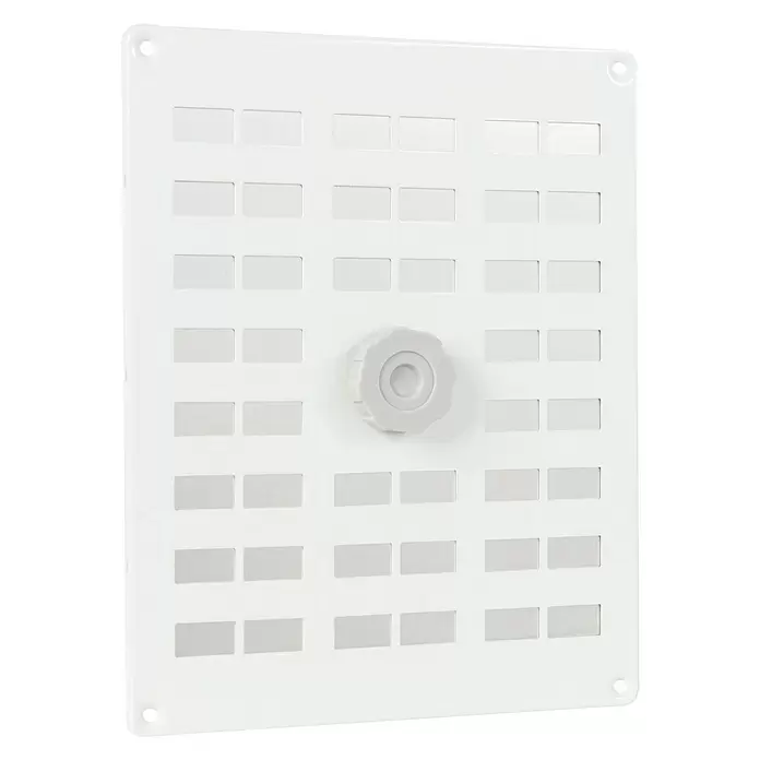 Nedco Ventilatierooster - 200 x 250 mm, Wit - Diagonaal zicht